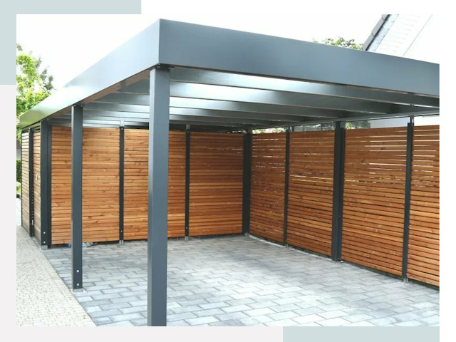 Навесы для парковки в асбесте