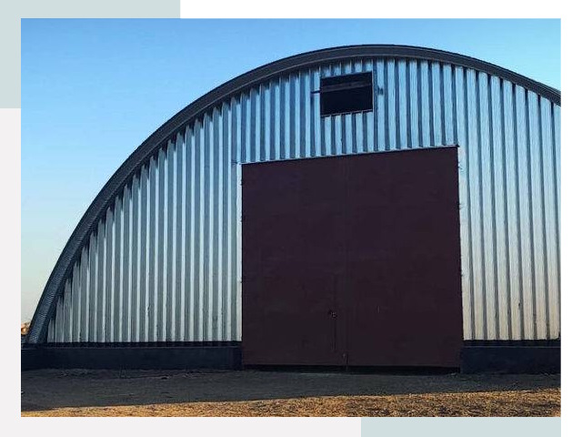 Бескаркасные ангары в асбесте