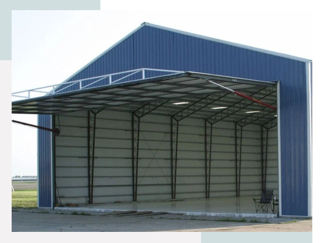 Прямо стенные ангары в асбесте