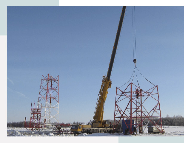 Монтаж вышек связи в асбесте