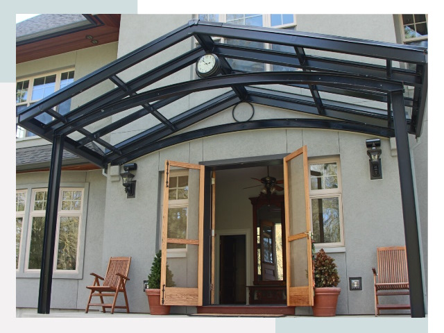 Козырьки металлические в асбесте