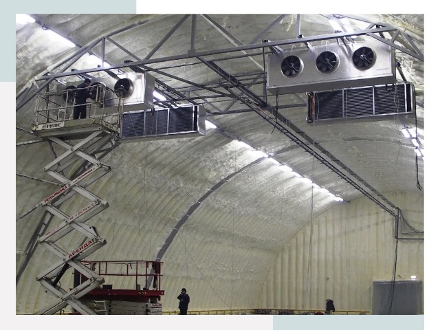 Оснащение ангаров в асбесте