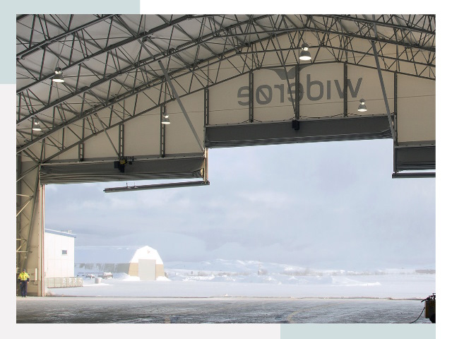 Ворота для ангаров в асбесте