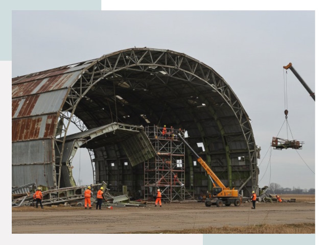 Демонтаж ангаров в асбесте